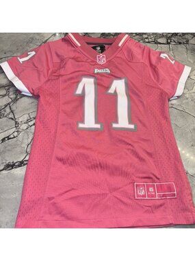 NFL Girls Small 7/8 Eagles Wentz Jersey Pink